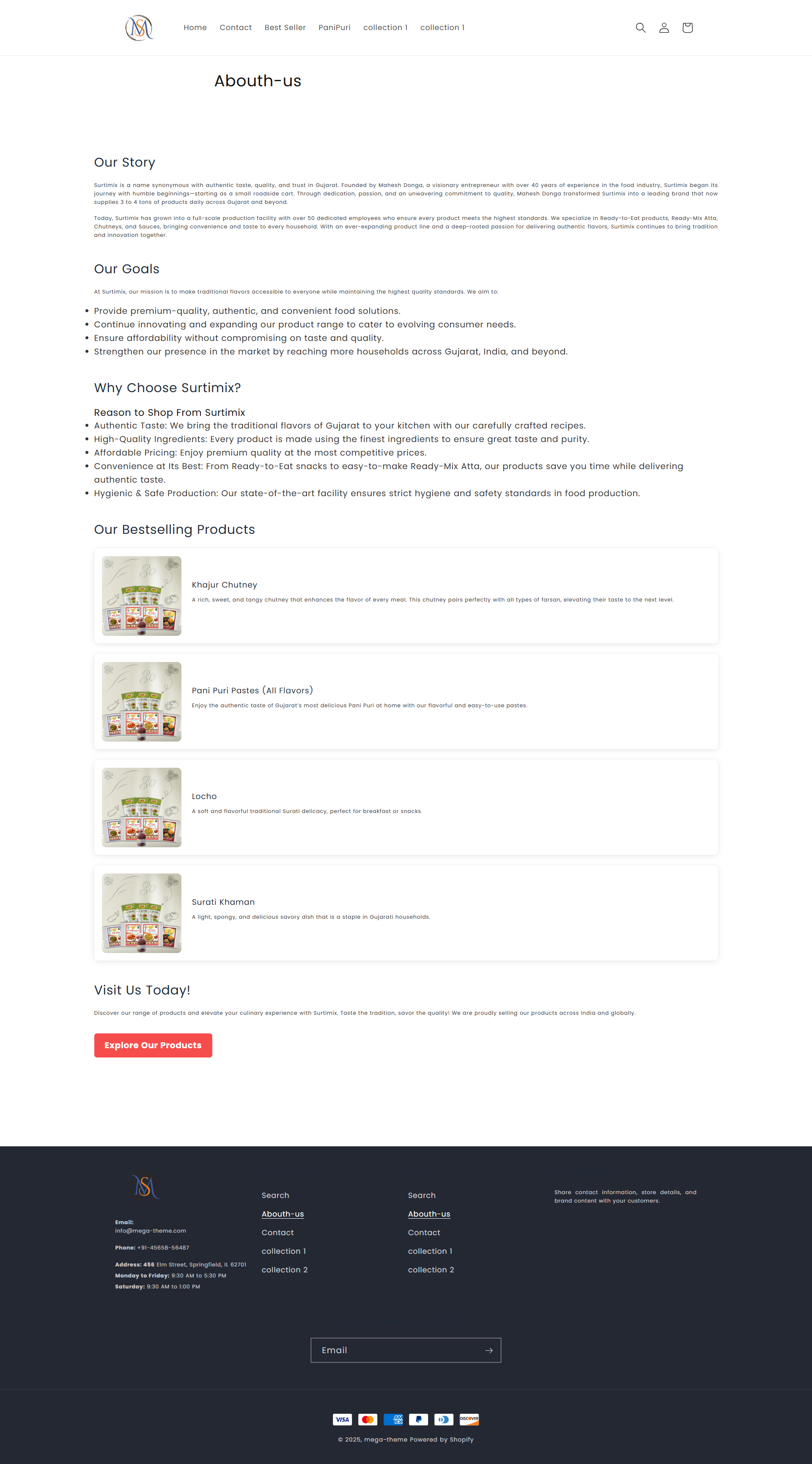 About Us Page